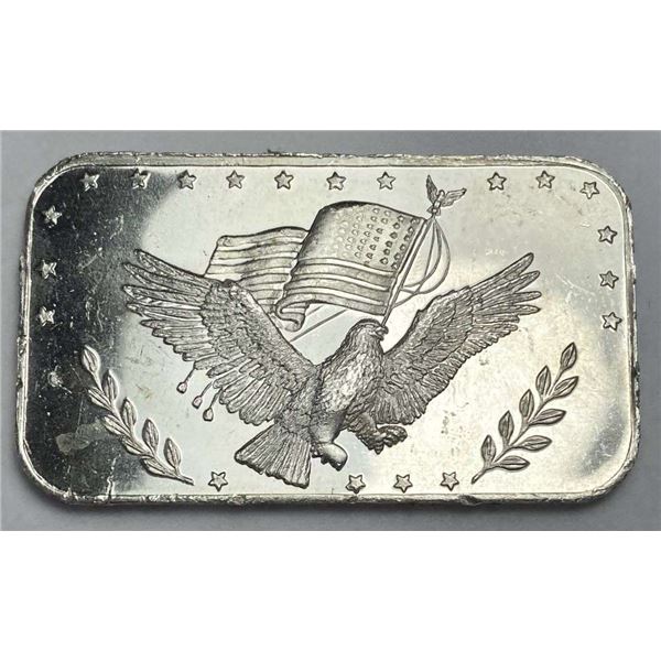 American Flag Eagle .999 Silver Trade Unit 1 ozt Bar