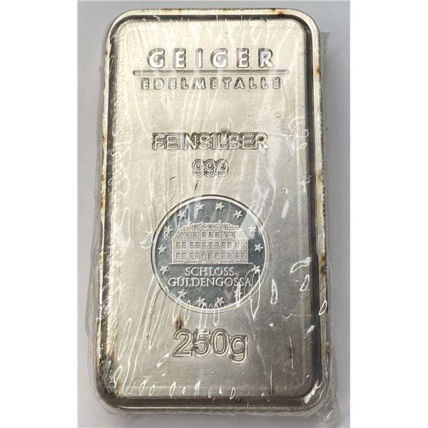 Geiger Edelmetalle 250g .999 Silver Bar