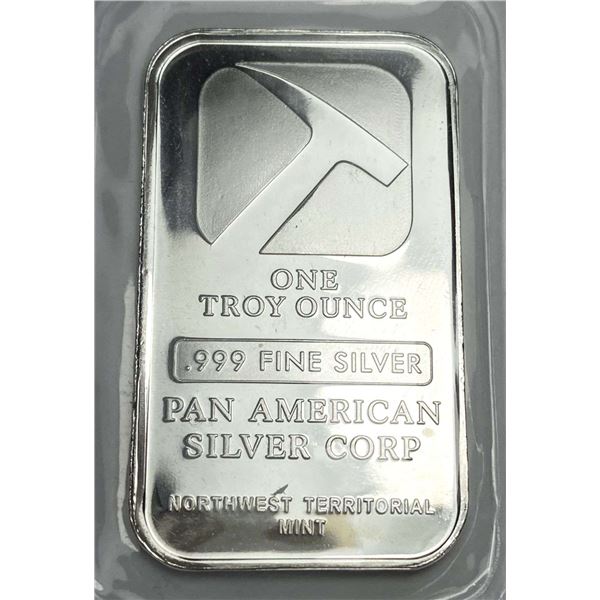Pan American Silver Corp 1 ozt .999 Silver Bar