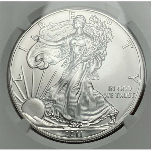 2011 American Silver Eagle NGC MS69 25th Anniversary