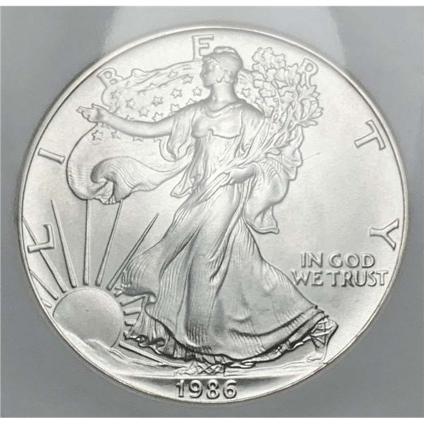 1986 American Silver Eagle NGC MS68 25th Anniversary