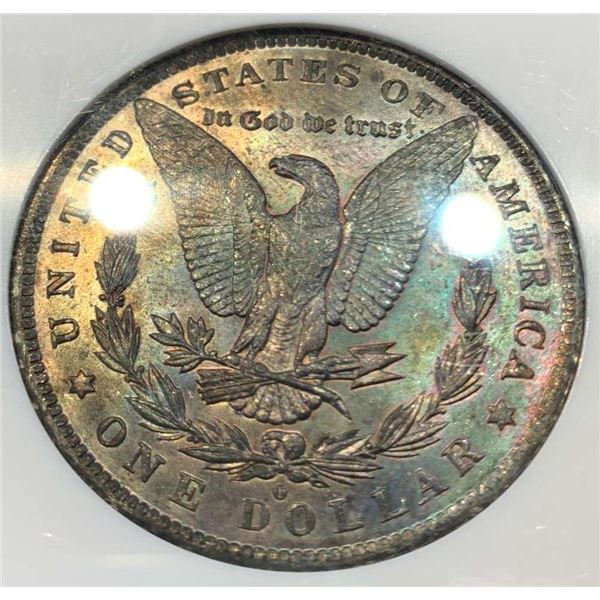 Rich Colorful Toning 1884-O Morgan Silver Dollar NGC MS63