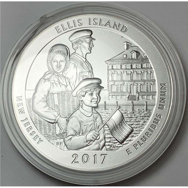 2017-P ATB New Jersey "Ellis Island"  5 ozt .999 Silver