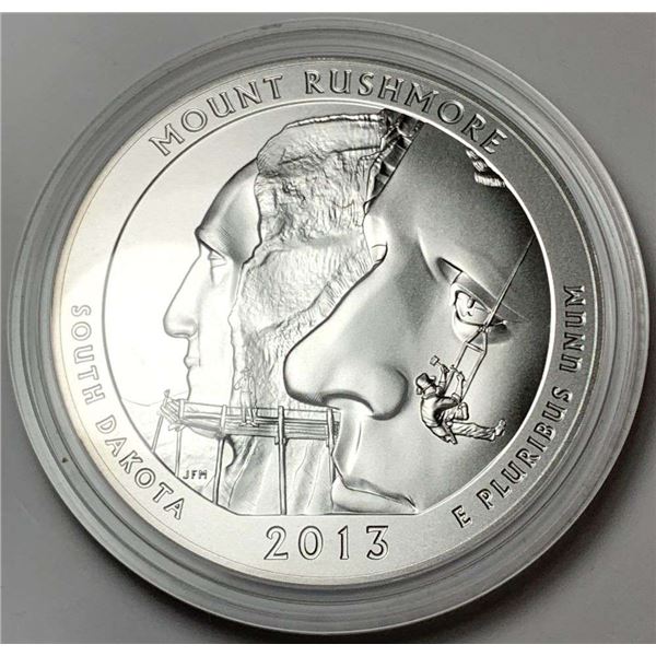 2013-P ATB South Dakota "Mount Rushmore"  5 ozt .999 Silver