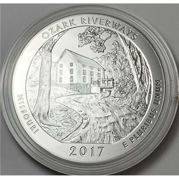 2017-P ATB Missouri "Ozark Riverways" 5 ozt .999 Silver