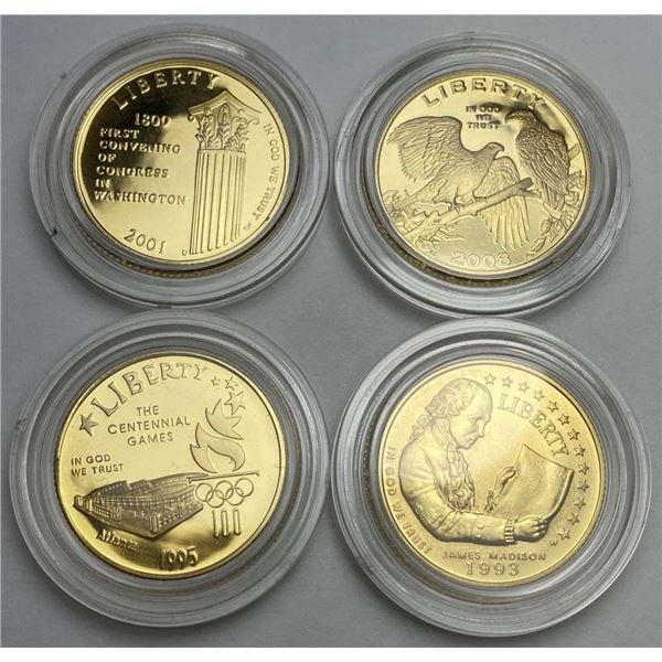 (4) United States Modern Gold $5 Commemorative