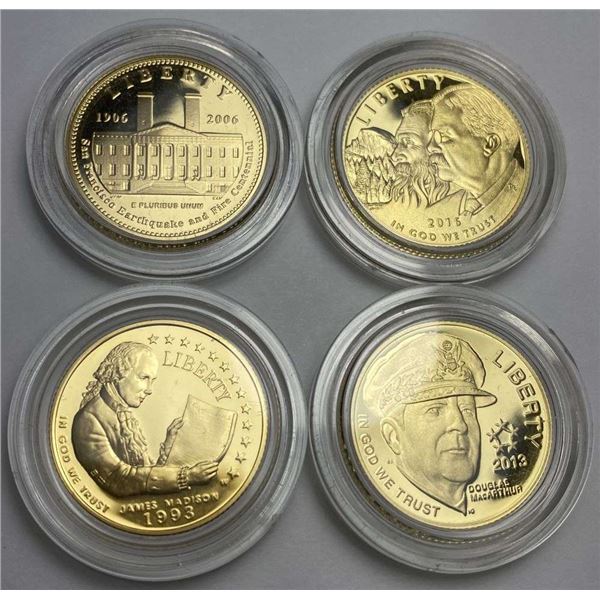 (4) United States Modern Gold $5 Commemorative