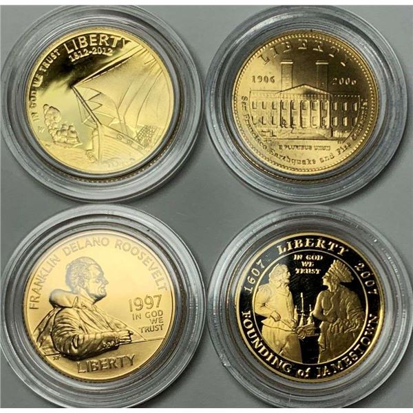 (4) United States Modern Gold $5 Commemorative