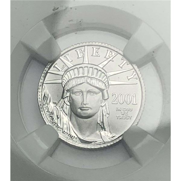 2001 American Eagle .9995 Platinum $10 NGC MS70