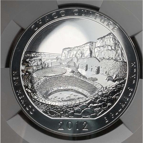 2012 ATB New Mexico "Chaco Culture"  5 ozt .999 Silver NGC MS69 Early Releases
