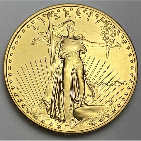 Last Minute! 1990 American $50 Gold Eagle 1 ozt MS69