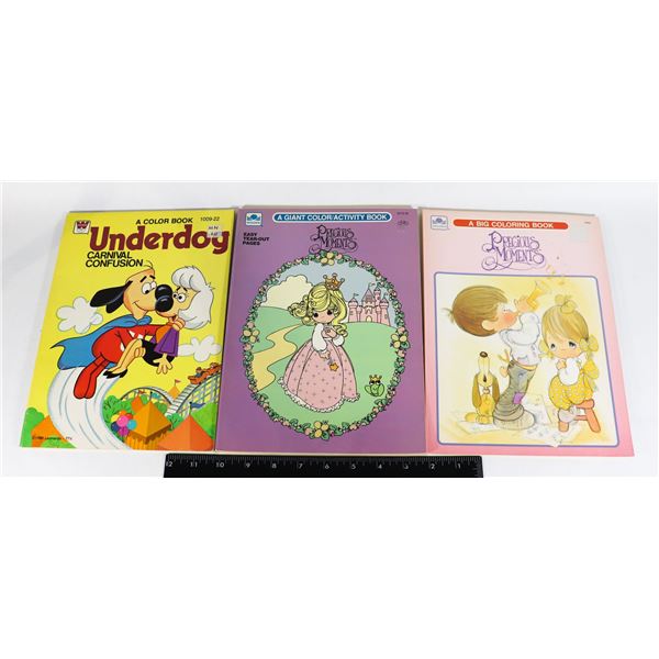 PRECIOUS MOMENTS VINTAGE COLORING BOOKS