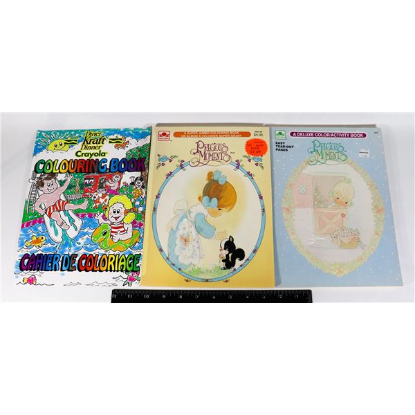 PRECIOUS MOMENTS VINTAGE COLORING BOOKS
