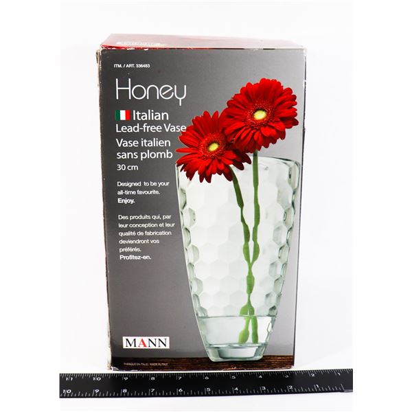 ITALIAN LEAD-FREE VASE 30CM