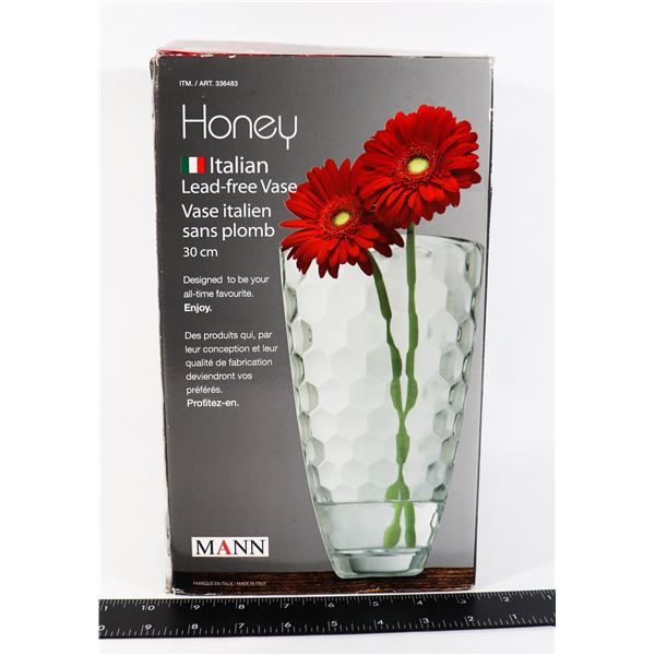 ITALIAN LEAD-FREE VASE 30CM