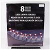 8 PIECES LED LAWN STAKES STORE RETURN