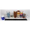 LOT OF SHOT GLASSES INCLUDES LEATHER MEXICO SHOT