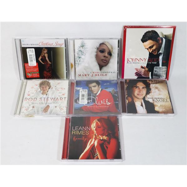 LOT OF CHRISTMAS CDS INCLUDES ELVIS, ROD STEWART,