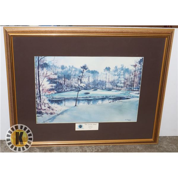 FRAMED GOLF THEME WALL ART PRINT 30.5  X 24.5 