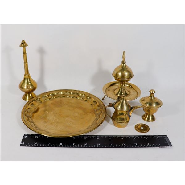 FLAT OF BRASS MADE IN INDIA ITEMS