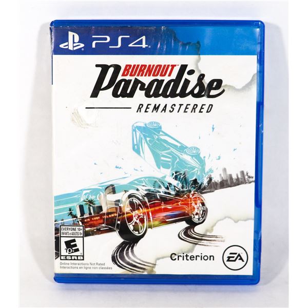 PS4 BURNOUT PARADISE REMASTERED