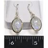 Image 2 : SILVER MOONSTONE EARRINGS, WEIGHT 5.94G