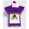 SILVER GEMSTONE RING SIZE 7, WEIGHT 3.75G