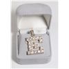 Image 1 : SILVER CUBIC ZIRCONIA PENDANT, WEIGHT 6.28G