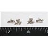 Image 2 : SILVER LOT OF 2 CUBIC ZIRCONIA EARRINGS