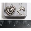 Image 2 : SILVER LOT OF 2 CUBIC ZIRCONIA PENDANTS