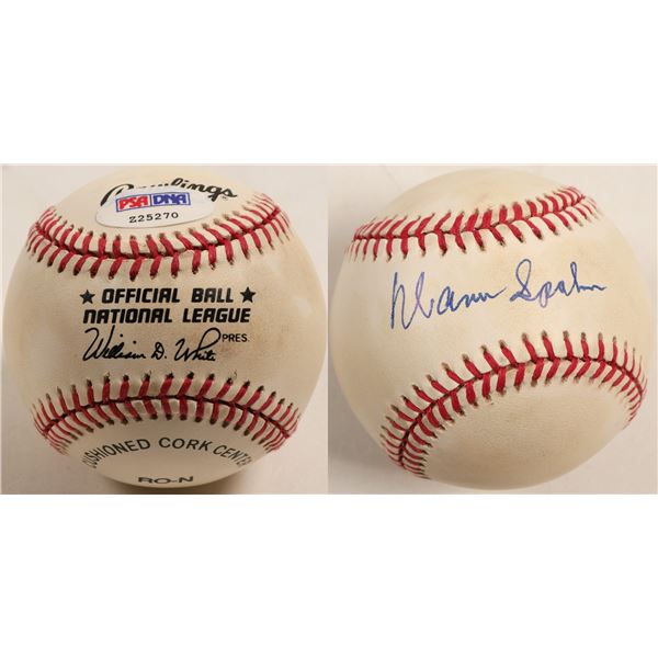 Warren Spahn Autographed Baseball  [176038]