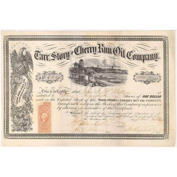 Tarr, Story & Cherry Run Oil Company Stock Certificate  [167048]