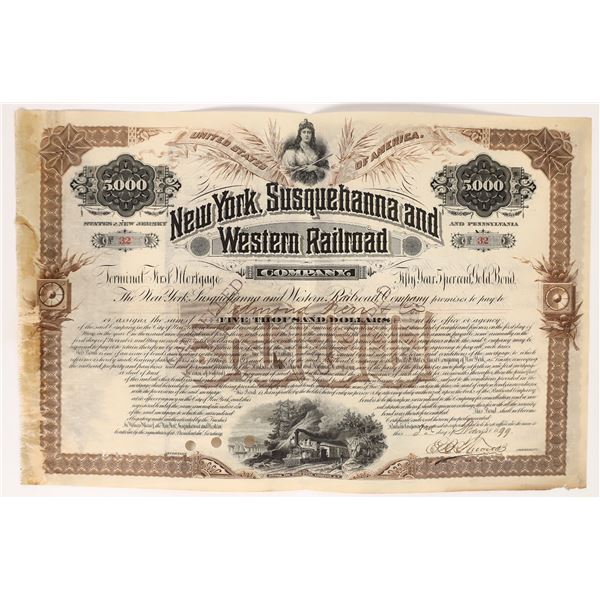 New York, Susquehanna & Western RR Bond 1899     [154025]