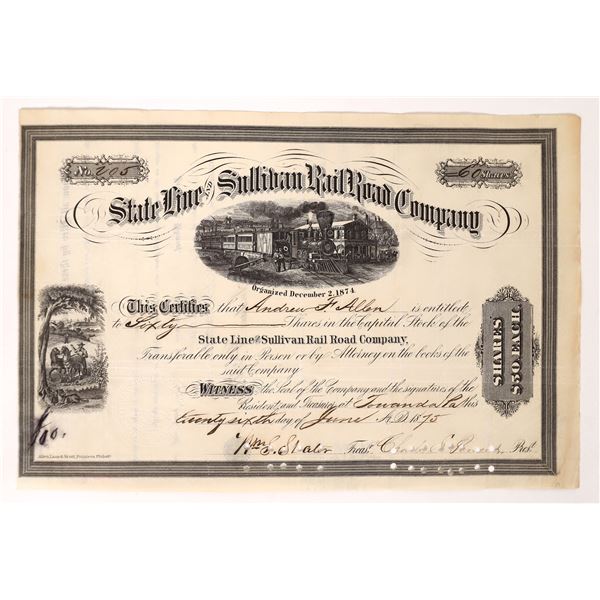 State Line & Sullivan RR Co. 1875  [174091]