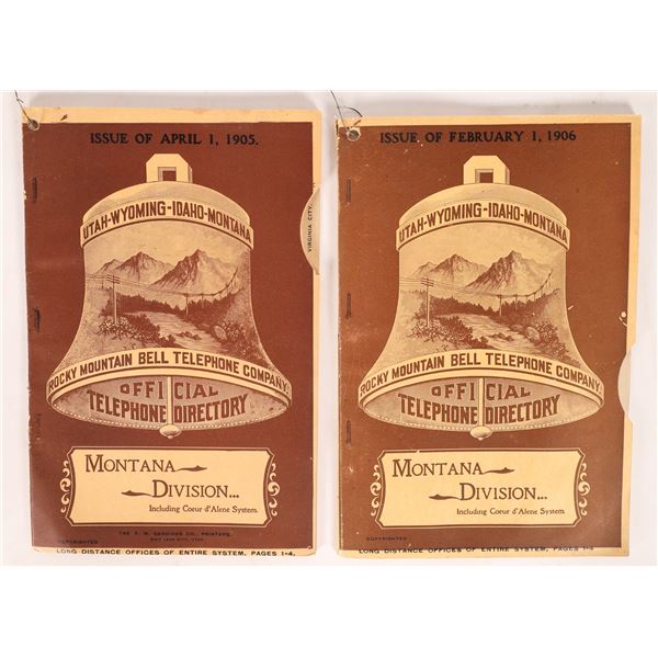 Montana Phone Directory Pair, 1905 and 1906   [174963]