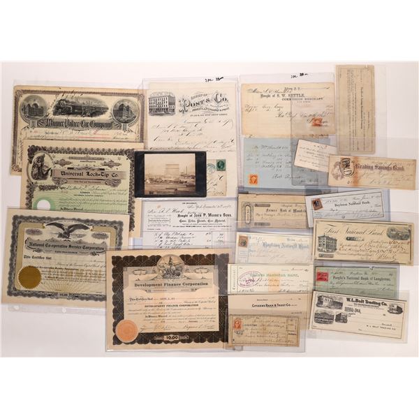 US Ephemera, Photos, Checks etc.   [174405]