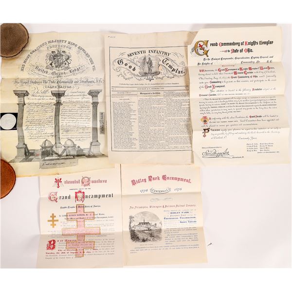 Knights Templar Ephemera, c, 1873-1903   [175084]