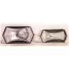 Image 3 : S Weinberger Coffin Whiskey Flask Pair   [176130]