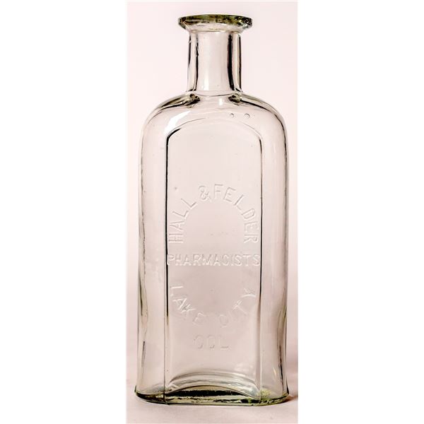 Hall & Felder Lake City Drug Store Bottle, Rare   [176176]