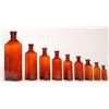 Image 2 : Davis Drug Amber Drug Store Bottles, 9 Different,    [176138]