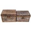 Image 2 : Metal Bread box Pair with Bird Patterns   [175200]