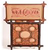 Image 1 : Welcome Framed Embroidery & Extra Vintage Frame   [174346]