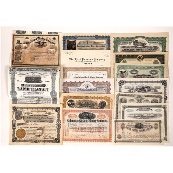 Arizona Stocks and 1 Bond Collection, 16   [174676]