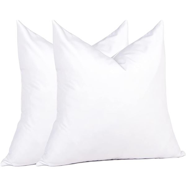 Lot of 1 Twin Pack of Pure Down Throw Pillow Inserts