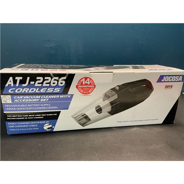 Lot of 1 ATJ-2266 Cordless Car Vacuum Cleaner with Accessories - Brand New Sealed!