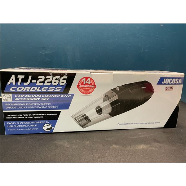Lot of 1 ATJ-2266 Cordless Car Vacuum Cleaner with Accessories - Brand New Sealed!