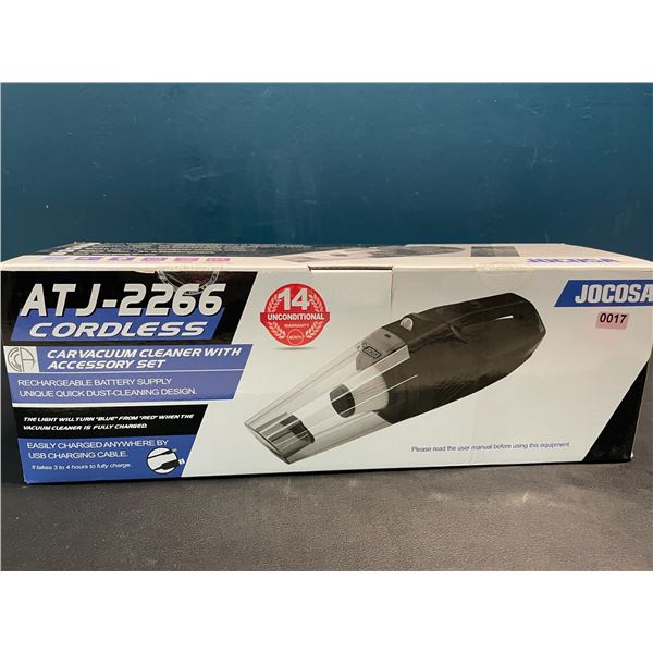 Lot of 1 ATJ-2266 Cordless Car Vacuum Cleaner with Accessories - Brand New Sealed!