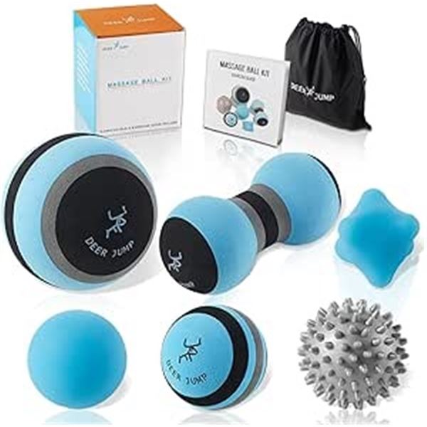 Lot of 1 Exercise Massage Ball Kit w/ Carrying Bag