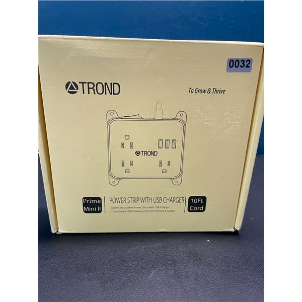 Lot of 1 Trond Powerstrip with USB Ports and 10ft Cord