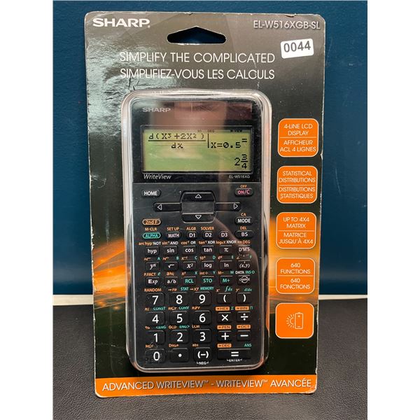 Lot of 1 Sharp Advanced Writeview Calculator